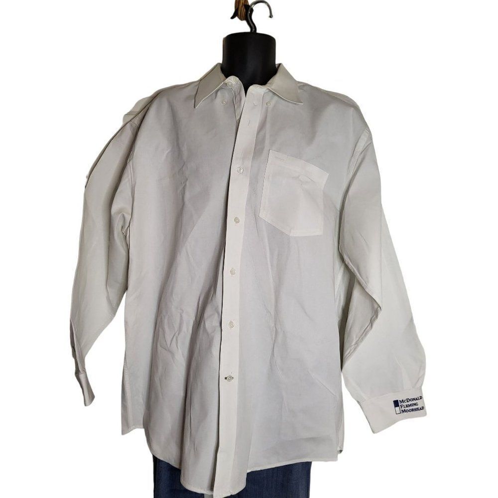 Cutter And Buck Button Up Shirt Sz XL Men‎ Vintage Twill White Button Up